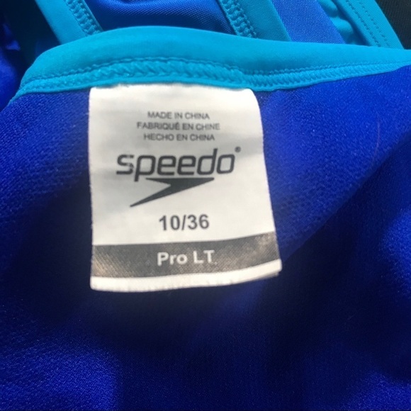 Speedo Blue One Piece Swimsuit Size 10/36 - Picture 7 of 7